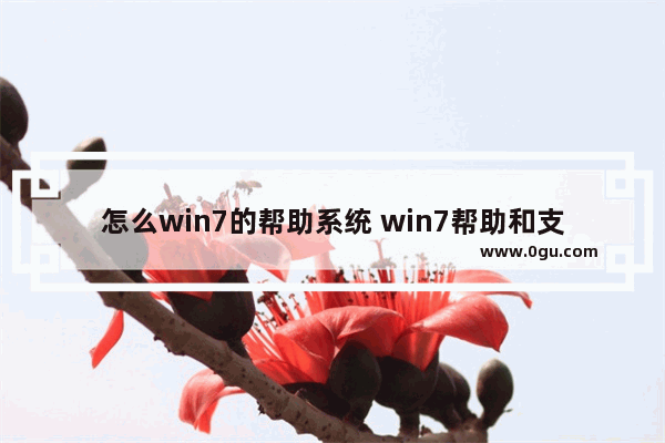 怎么win7的帮助系统 win7帮助和支持在哪关