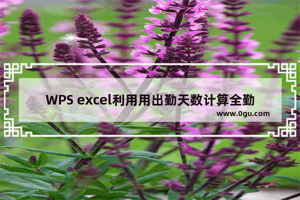 WPS excel利用用出勤天数计算全勤奖