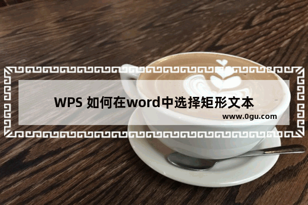 WPS 如何在word中选择矩形文本