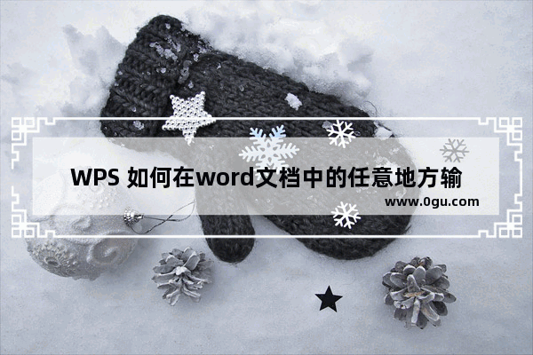 WPS 如何在word文档中的任意地方输入文字