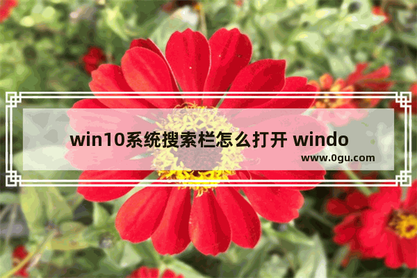 win10系统搜索栏怎么打开 windows10的搜索栏怎么打开