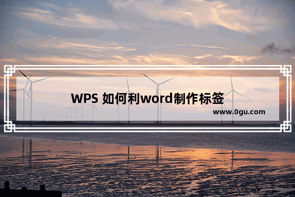 WPS 如何利word制作标签