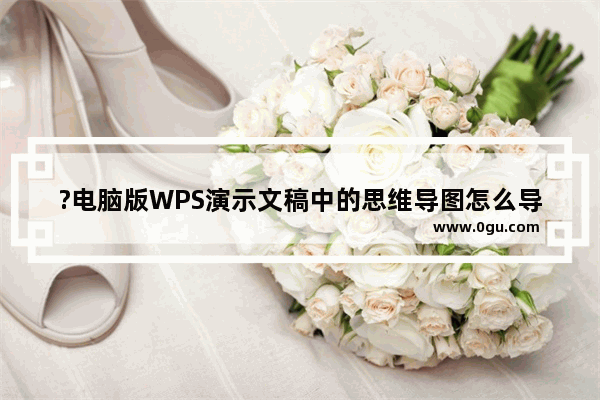 ?电脑版WPS演示文稿中的思维导图怎么导出为图片