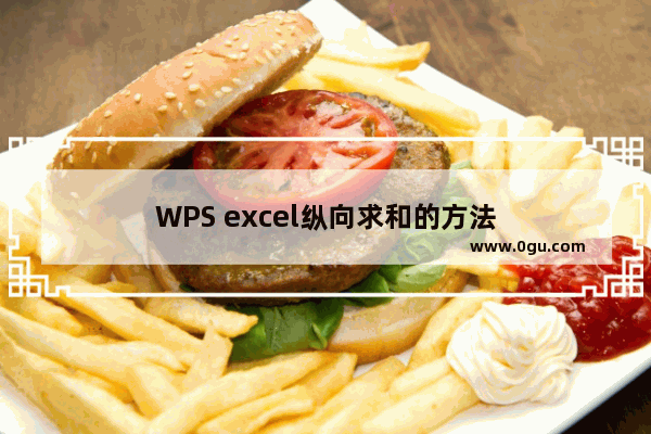 WPS excel纵向求和的方法