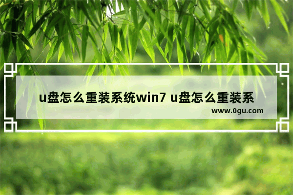 u盘怎么重装系统win7 u盘怎么重装系统win7系统教程