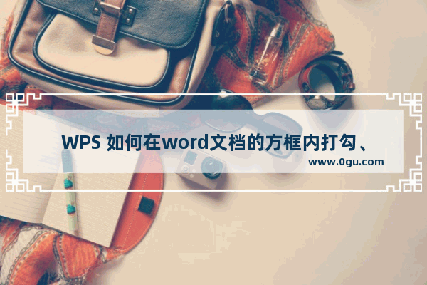 WPS 如何在word文档的方框内打勾、打叉