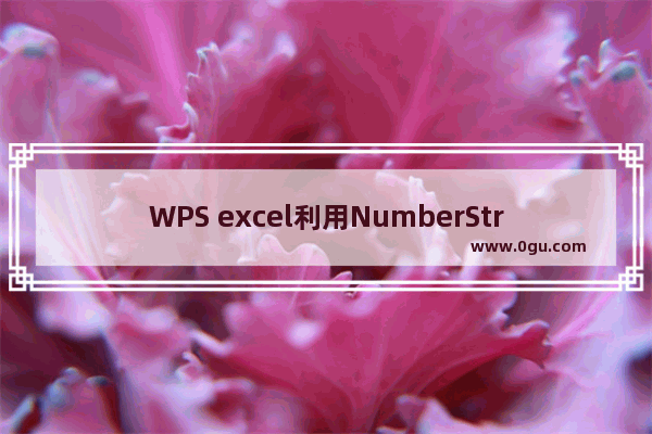 WPS excel利用NumberString函数将数字转换成中文汉字 实例教程