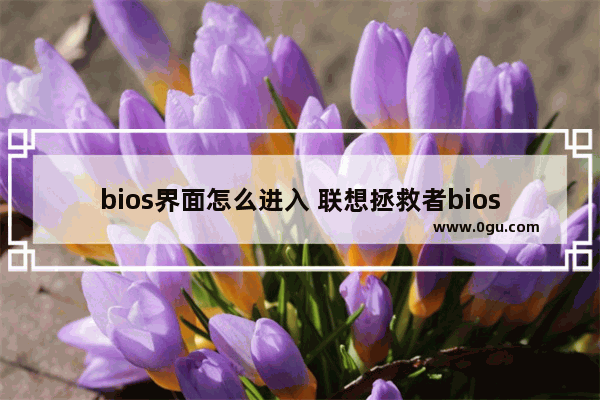 bios界面怎么进入 联想拯救者bios界面怎么进入