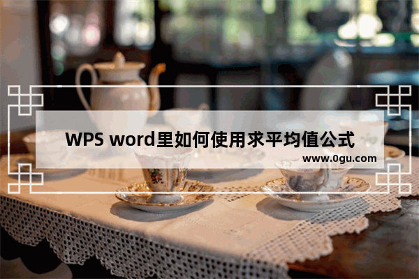 WPS word里如何使用求平均值公式