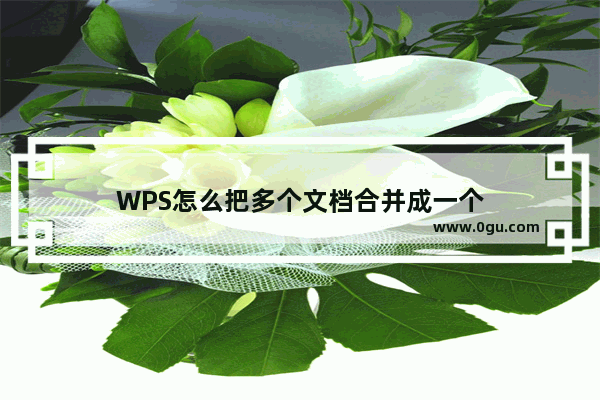 WPS怎么把多个文档合并成一个