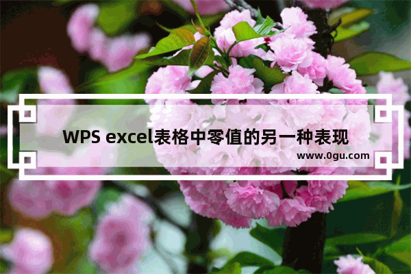 WPS excel表格中零值的另一种表现形式