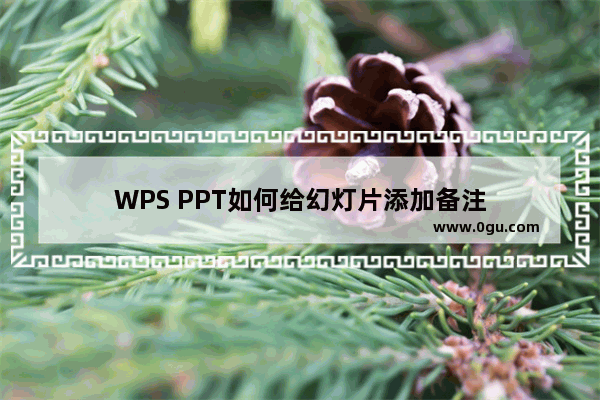 WPS PPT如何给幻灯片添加备注