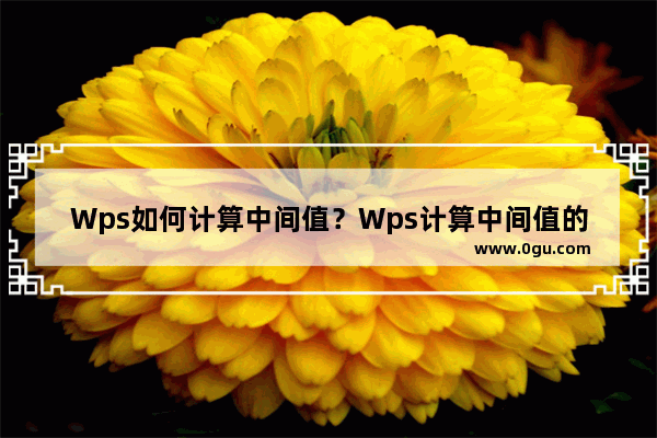 Wps如何计算中间值？Wps计算中间值的方法