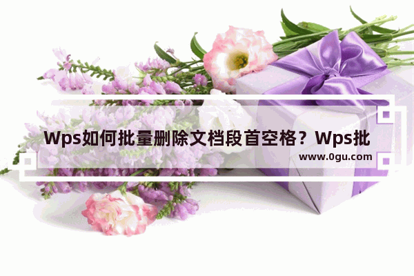 Wps如何批量删除文档段首空格？Wps批量删除文档段首空格的方法