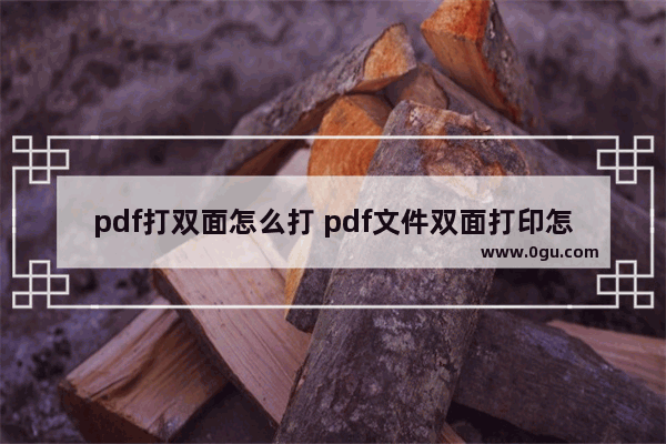 pdf打双面怎么打 pdf文件双面打印怎么操作步骤