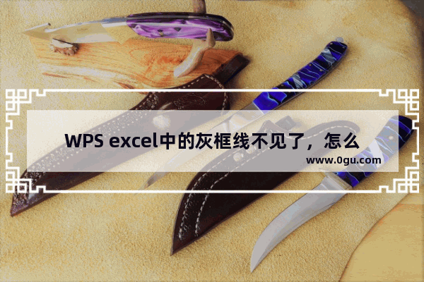 WPS excel中的灰框线不见了，怎么显示