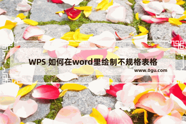 WPS 如何在word里绘制不规格表格