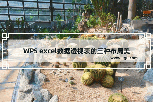 WPS excel数据透视表的三种布局美化教程