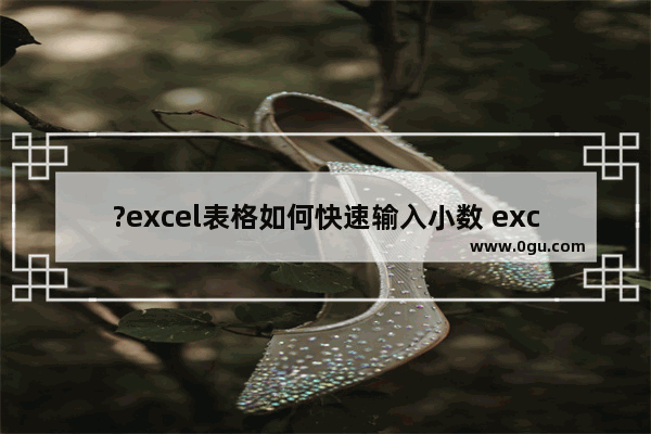 ?excel表格如何快速输入小数 excel表格设置数据为小数的方法