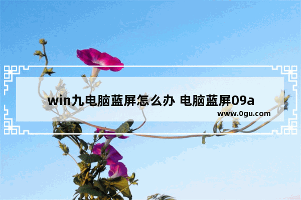 win九电脑蓝屏怎么办 电脑蓝屏09a