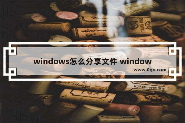 windows怎么分享文件 windows怎么分享网络