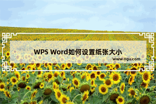 WPS Word如何设置纸张大小