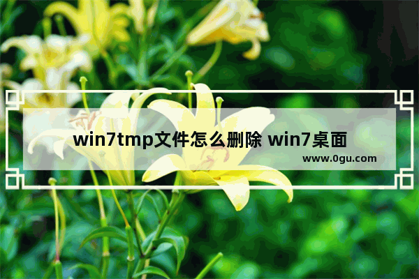 win7tmp文件怎么删除 win7桌面tmp文件删不掉