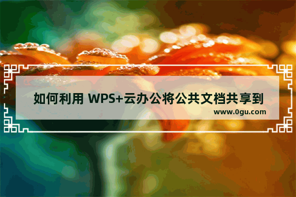 如何利用 WPS+云办公将公共文档共享到全公司？