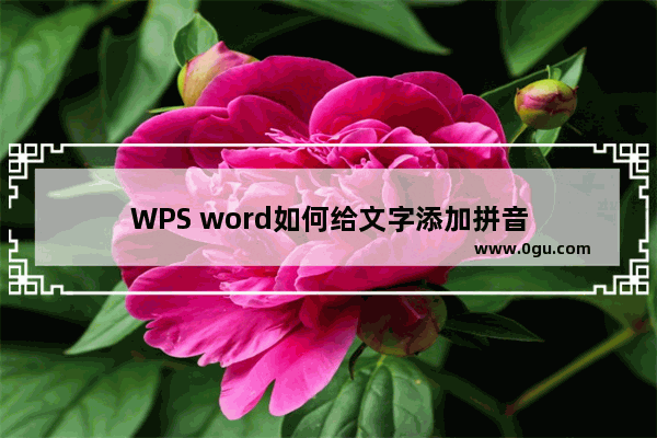 WPS word如何给文字添加拼音