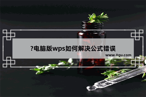 ?电脑版wps如何解决公式错误