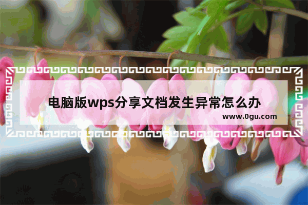 电脑版wps分享文档发生异常怎么办