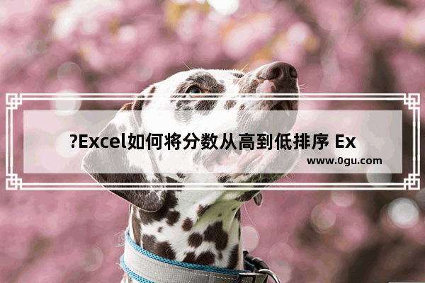 ?Excel如何将分数从高到低排序 Excel表格按照成绩高低排序的方法教程