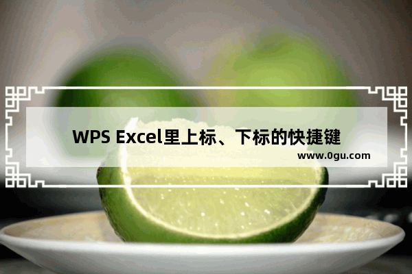 WPS Excel里上标、下标的快捷键