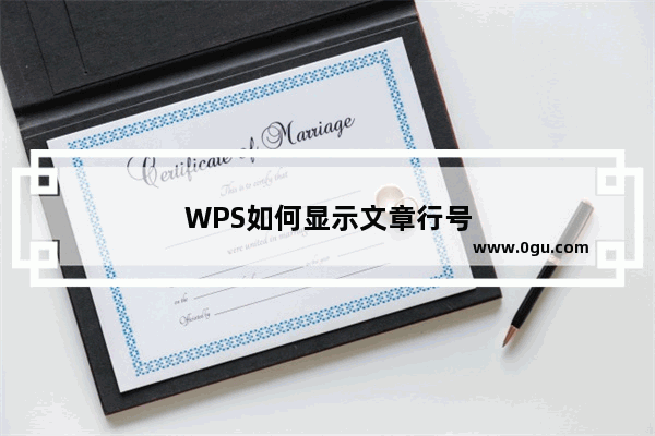 WPS如何显示文章行号