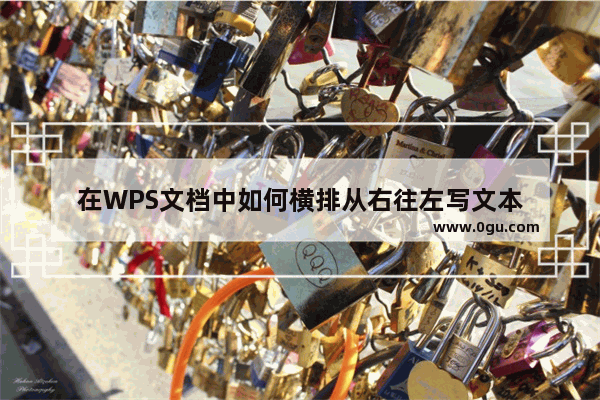 在WPS文档中如何横排从右往左写文本