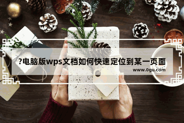 ?电脑版wps文档如何快速定位到某一页面