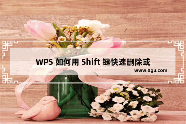 WPS 如何用 Shift 键快速删除或创建多个Excel工作表