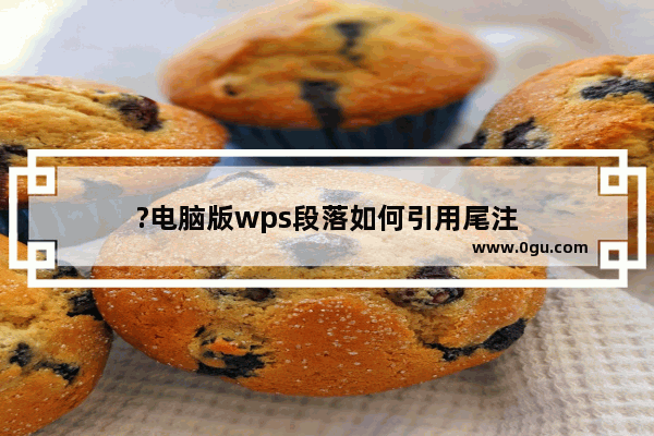 ?电脑版wps段落如何引用尾注