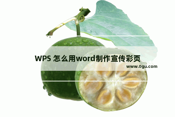 WPS 怎么用word制作宣传彩页