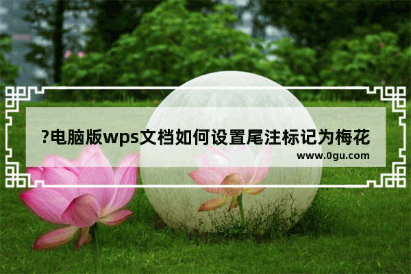 ?电脑版wps文档如何设置尾注标记为梅花