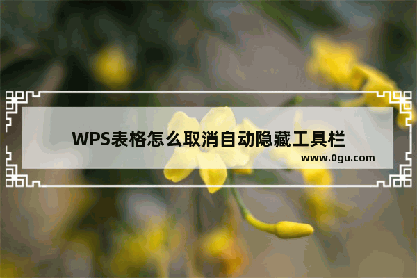 WPS表格怎么取消自动隐藏工具栏