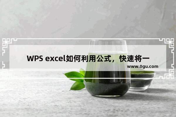 WPS excel如何利用公式，快速将一串数字转换为日期格式