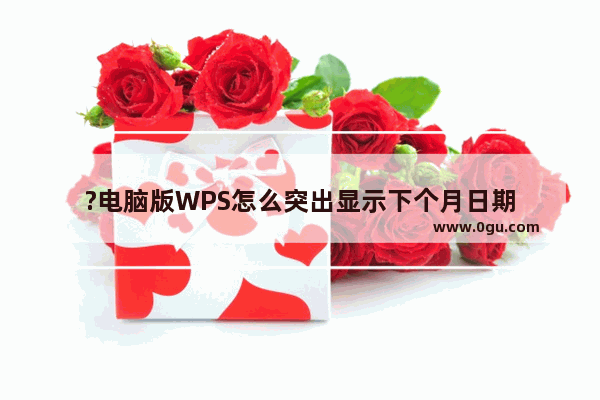 ?电脑版WPS怎么突出显示下个月日期