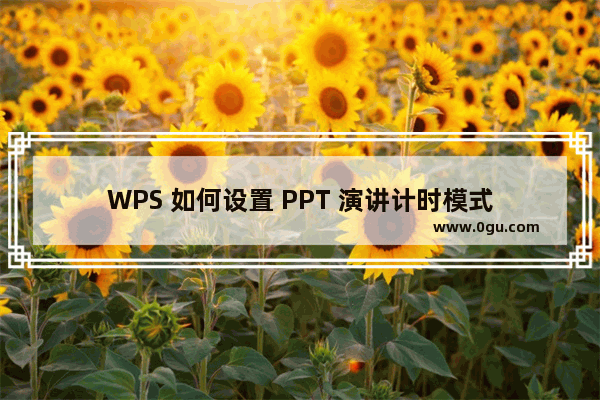 WPS 如何设置 PPT 演讲计时模式