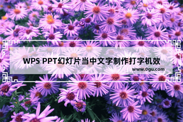 WPS PPT幻灯片当中文字制作打字机效果