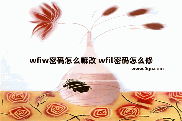 wfiw密码怎么嘛改 wfil密码怎么修改