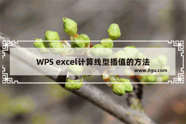 WPS excel计算线型插值的方法