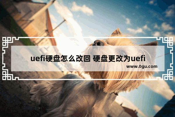 uefi硬盘怎么改回 硬盘更改为uefi