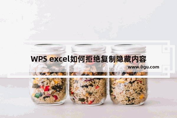 WPS excel如何拒绝复制隐藏内容