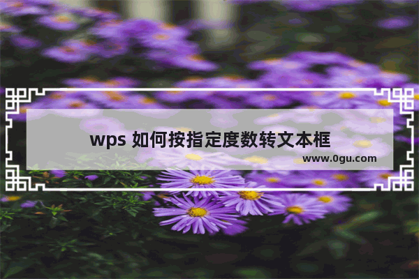 wps 如何按指定度数转文本框